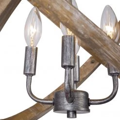 Uolfin Hot Sale LNC Orb Farmhouse Globe Hanging Chandelier-4 Lights