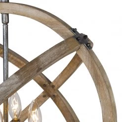 Uolfin Hot Sale LNC Orb Farmhouse Globe Hanging Chandelier-4 Lights