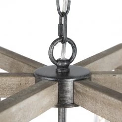 Uolfin LNC Rustic Geometric Chandelier-6 Lights Lighting