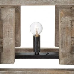 LNC Extra-large Rustic Wooden Chandelier-Open Box 15 LNC Extra-large Rustic Wooden Chandelier-Open Box