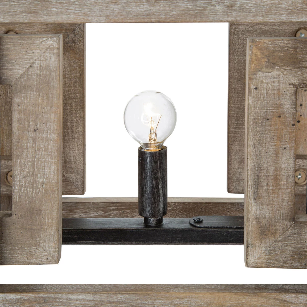 LNC Extra-large Rustic Wooden Chandelier-Open Box 7 LNC Extra-large Rustic Wooden Chandelier-Open Box