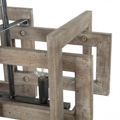 LNC Extra-large Rustic Wooden Chandelier-Open Box 14 LNC Extra-large Rustic Wooden Chandelier-Open Box