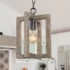 Uolfin Hot Sale LNC Rectangle Crossing Frames Farmhouse Pendant