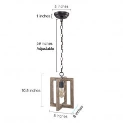 Uolfin Hot Sale LNC Rectangle Crossing Frames Farmhouse Pendant