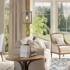 Uolfin Hot Sale LNC Rectangle Crossing Frames Farmhouse Pendant