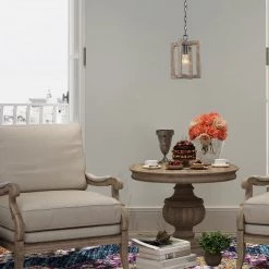 Uolfin Hot Sale LNC Rectangle Crossing Frames Farmhouse Pendant