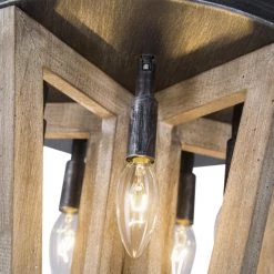 Lighting LNC Farmhouse Wooden Ceiling Light-Clearance