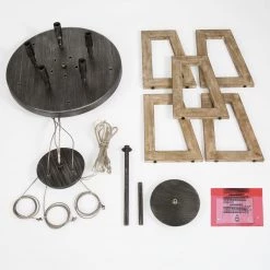 Lighting LNC Farmhouse Wooden Ceiling Light-Clearance