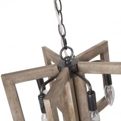 Uolfin LNC Rustic Wooden Chandelier - 5-light-Clearance Lighting