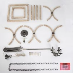 Uolfin LNC Rustic Lantern Chandelier-4 Lights