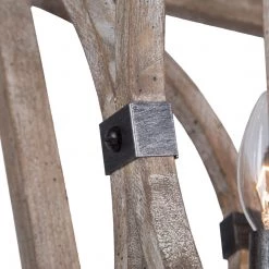 Uolfin LNC Rustic Lantern Chandelier-4 Lights