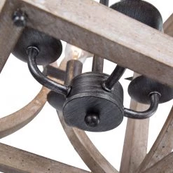 Uolfin LNC Rustic Lantern Chandelier-4 Lights