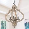 LNC French-country Natural Wood Chandelier-Open Box Lighting