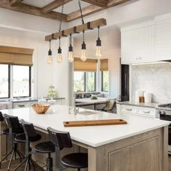 LNC Farmhouse Wide Linear Chandelier-5 Lights Hot Sale