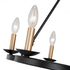 Modern Lighting LNC Iron Ring Chandelier-6 Lights