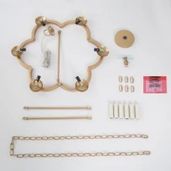 Modern Hot Sale LNC Iron Ring Gold Chandelier-6 Lights