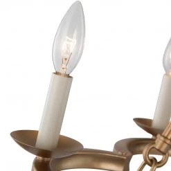 Modern Hot Sale LNC Iron Ring Gold Chandelier-6 Lights