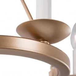 Modern Hot Sale LNC Iron Ring Gold Chandelier-6 Lights