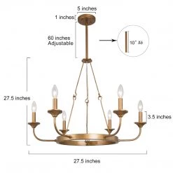 LNC Modern Circular Chandelier-6 Lights Hot Sale