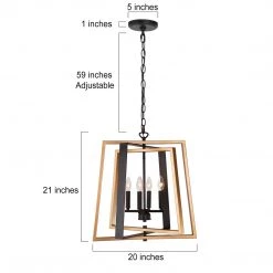 LNC Modern Rectangle Chandelier