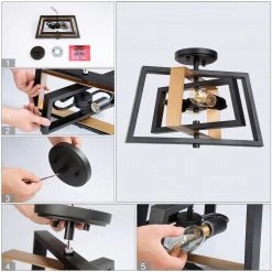 Uolfin Ceiling Lights LNC Modern Flush Mount-Clearance