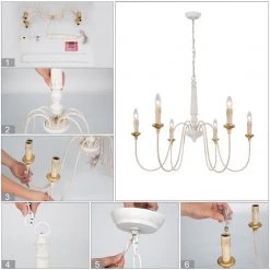 Hot Sale LNC Modern Candelabra Chandelier-6 Lights