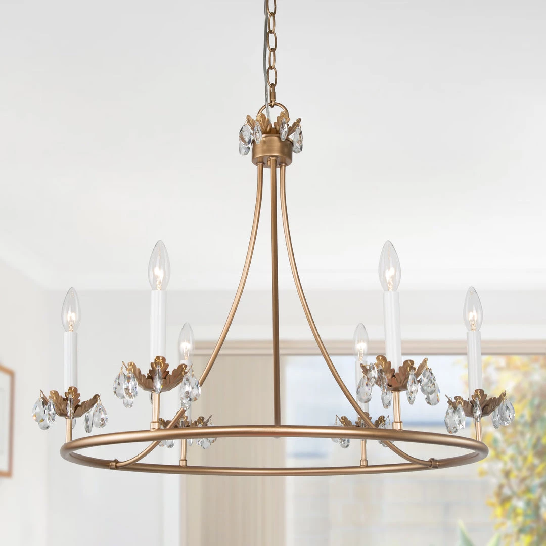 LNC Crystal Circular Modern Chandelier-6 Lights Hot Sale 3 LNC Crystal Circular Modern Chandelier-6 Lights Hot Sale