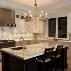 LNC Crystal Circular Modern Chandelier-6 Lights Hot Sale