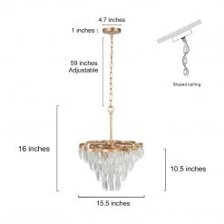 Hot Sale LNC Modern Crystal Chandelier 3 Lights