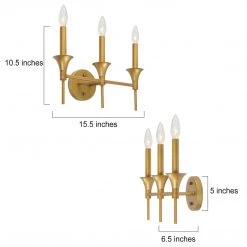 LNC Pencil Arm Candle Vanity - 3 Light-Clearance Lighting