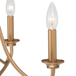 Modern LNC Rustic Black Chandelier-5 Lights