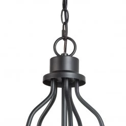 Modern LNC Rustic Black Chandelier-5 Lights