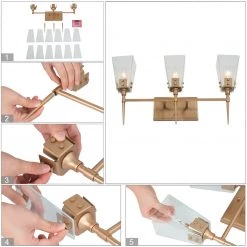 Modern Hot Sale LNC Tapered Spike Vanity Light - 3 Light