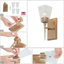 Uolfin Lighting LNC Seeded Glass Wall Sconce-Clearance