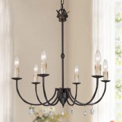 Google LNC Simple Cottage Chic Crystal Chandelier-Clearance