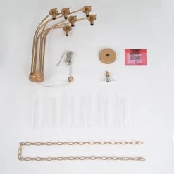 LNC Home- Classic Gold Chandelier- 6 Lights-Clearance