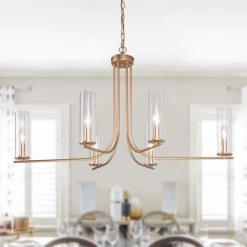 LNC Home- Classic Gold Chandelier- 6 Lights-Clearance