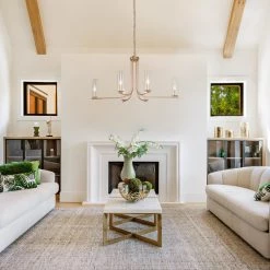 LNC Home- Classic Gold Chandelier- 6 Lights-Clearance