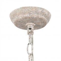 LNC- Rustic Grey Wash Chandelier -5 Lights