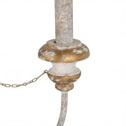 LNC Home- Rustic Grey Wash Chandelier - 6 Lights-Open Box