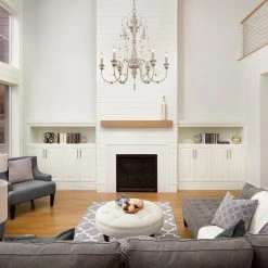 LNC- Rustic Grey Wash Chandelier - 6 Lights Hot Sale