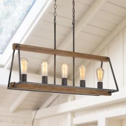 LNC Triangle Cage Island Chandelier 5 Lights Hot Sale