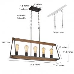 LNC Triangle Cage Island Chandelier 5 Lights Hot Sale