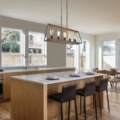 LNC Triangle Cage Island Chandelier 5 Lights Hot Sale