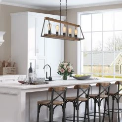 LNC Triangle Cage Island Chandelier 5 Lights Hot Sale