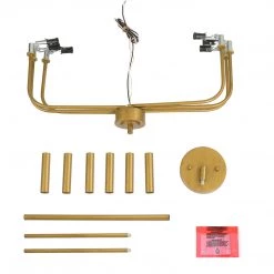 Hot Sale LNC Simplistic Modern Gold Chandelier- 6 Lights