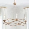 Uolfin LNC Home- Modern Wavy Gold Chandelier Gold 5 Lights-Clearance Hot Sale