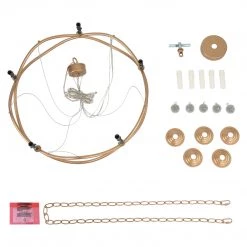 Uolfin LNC Home- Modern Wavy Gold Chandelier Gold 5 Lights-Clearance Hot Sale