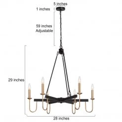 LNC- Sleekly Modern Chandelier 6 Lights