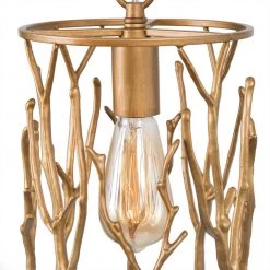 Modern Lighting LNC Open Cylindrical Brass Pendant 1 Light